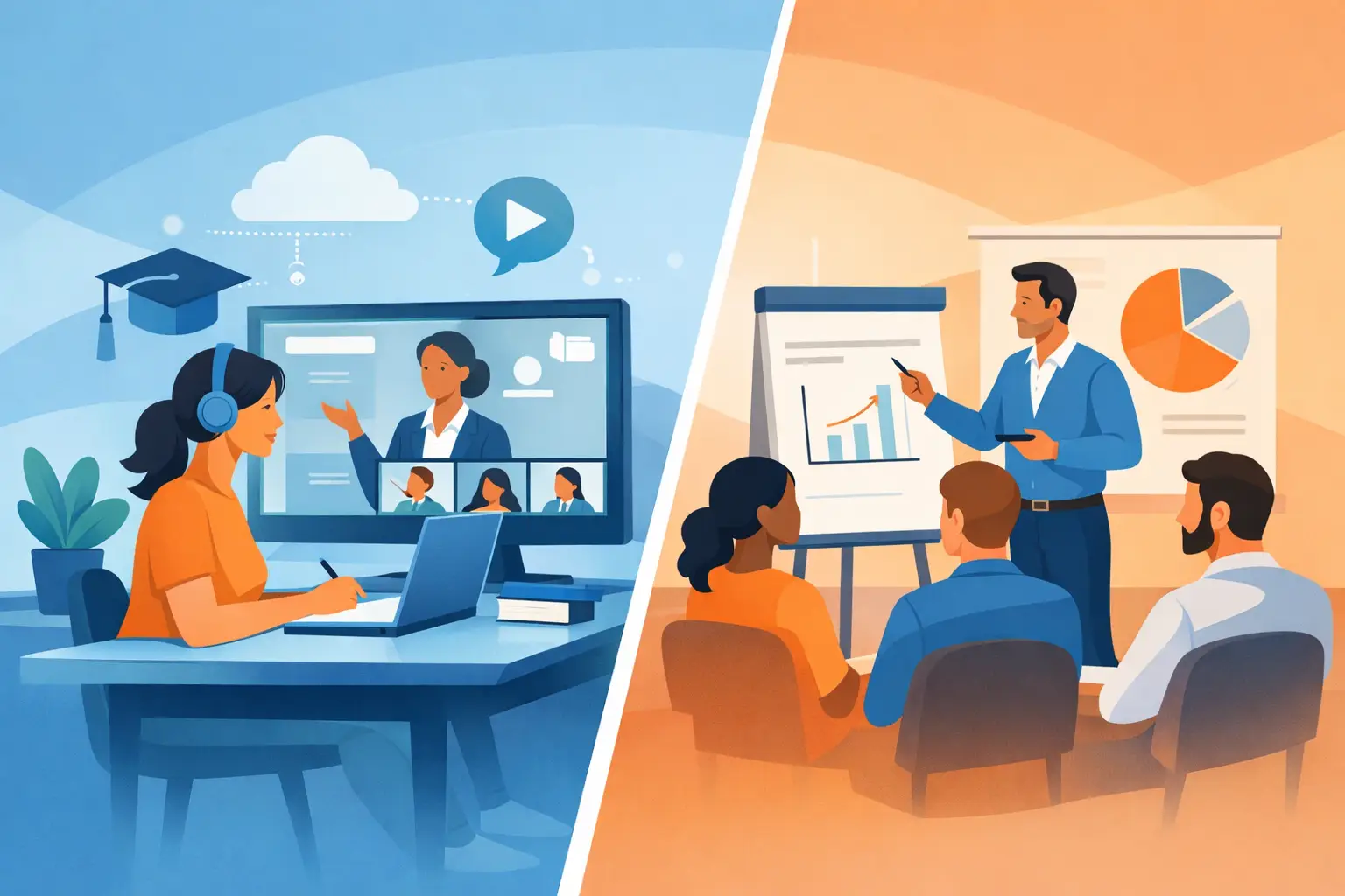 Online Learning vs Facilitator Led Training