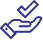 blue hand tick icon blue hand tick icon
